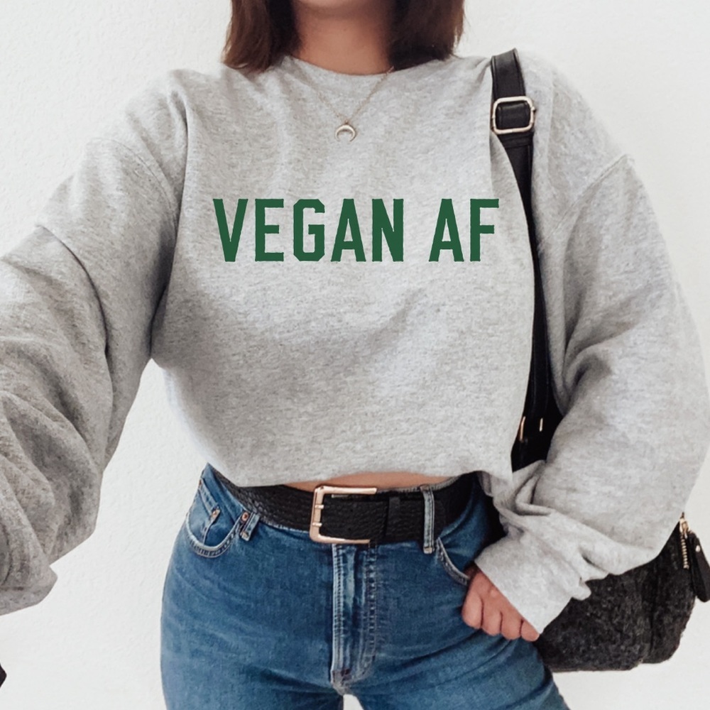 NEW VEGAN AF graphic Sweatshirt S-5X